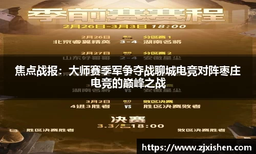 焦点战报：大师赛季军争夺战聊城电竞对阵枣庄电竞的巅峰之战